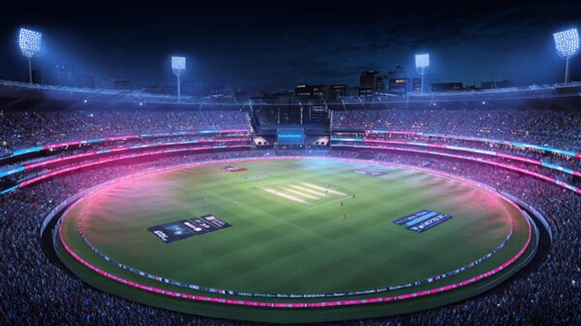 Betbarter India Cricket Betting Platform - Professional Stadium with Digital Odds Display